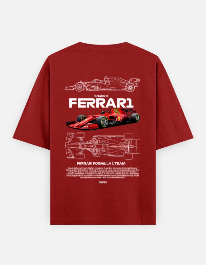 Scuderia Ferrari F1 Blueprint T-Shirt | Racing Heritage Edition - Image 3