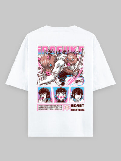 Inosuke Hashibira – Beast Breathing Neon Anime Tee | Unisex Oversized Classic T-Shirt