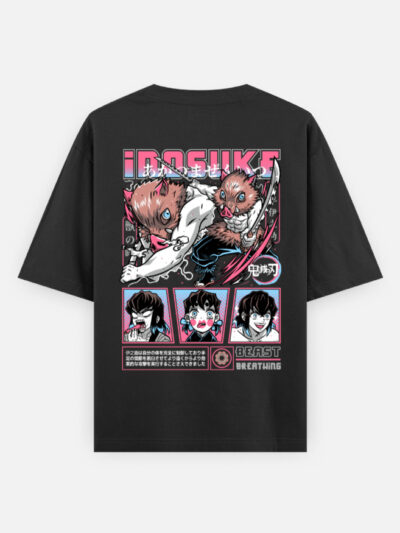 Inosuke Hashibira – Beast Breathing Neon Anime Tee | Unisex Oversized Classic T-Shirt