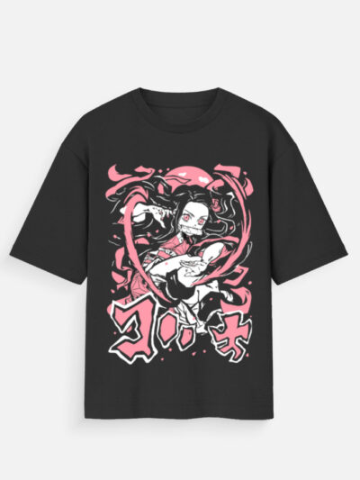 Nezuko Kamado – Moonlit Fury Anime Streetwear Tee | Unisex Oversized Standard T-Shirt