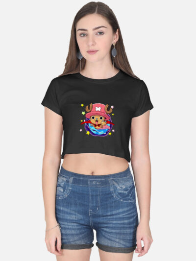 Chopper Kawaii Crop Top – One Piece Inspired Anime Tee