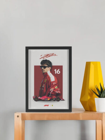 Charles Leclerc Ferrari Formula 1 Framed Poster