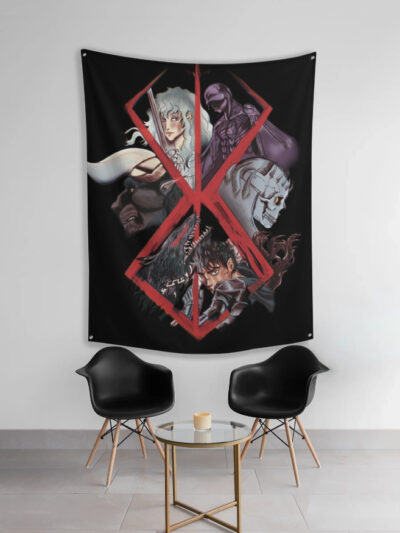 Berserk Guts Wall Tapestry – The Black Swordsman’s Wrath