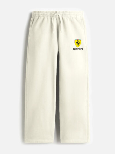 Ferrari Embroidered Logo Sweatpants – Premium F1 Streetwear Joggers for Motorsport Fans | Unisex Sweatpants