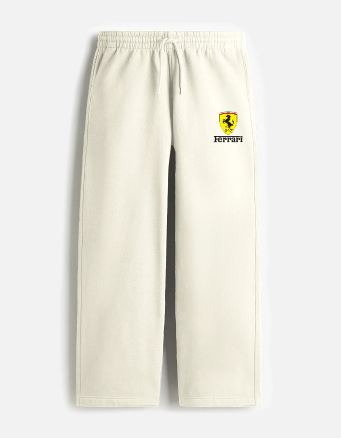 Ferrari Embroidered Logo Sweatpants – Premium F1 Streetwear Joggers for Motorsport Fans | Unisex Sweatpants